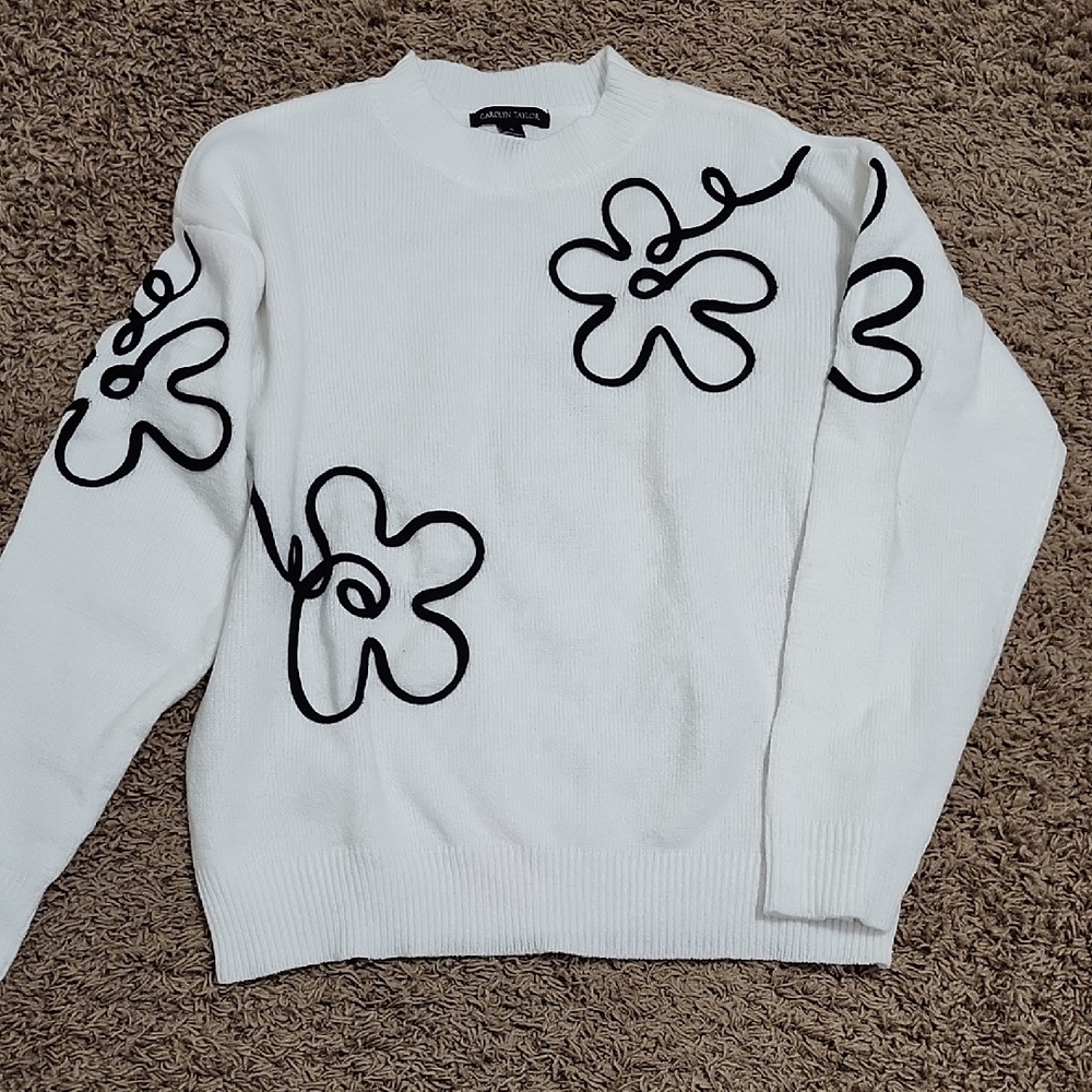 Carolyn Taylor White Knit Sweater